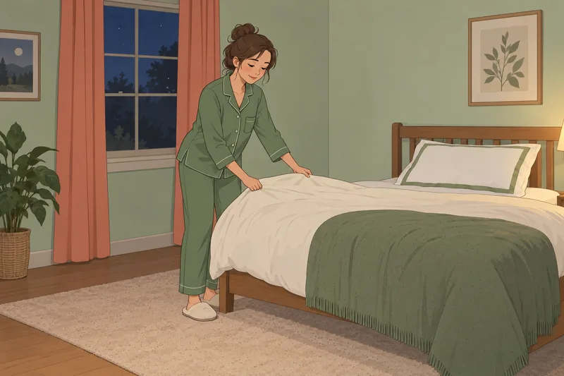 Sleep Quality Questionnaire shows tired bedtime preparation.