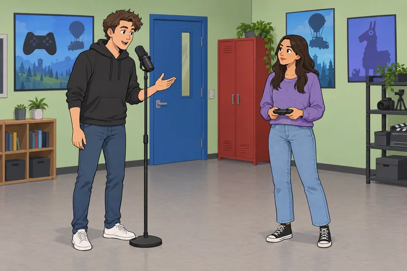 Slogo Quiz shows a creator teaching Fortnite basics.