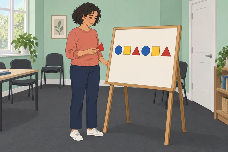 Escena de inteligencia (pensamiento: ordena una figura.