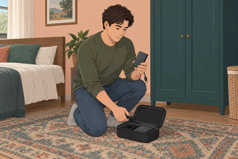 Smartphone Quiz shows careful backup storage.