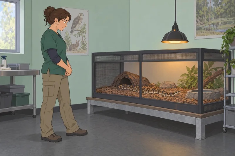 El cuestionario sobre serpientes presenta una serpiente tranquila.