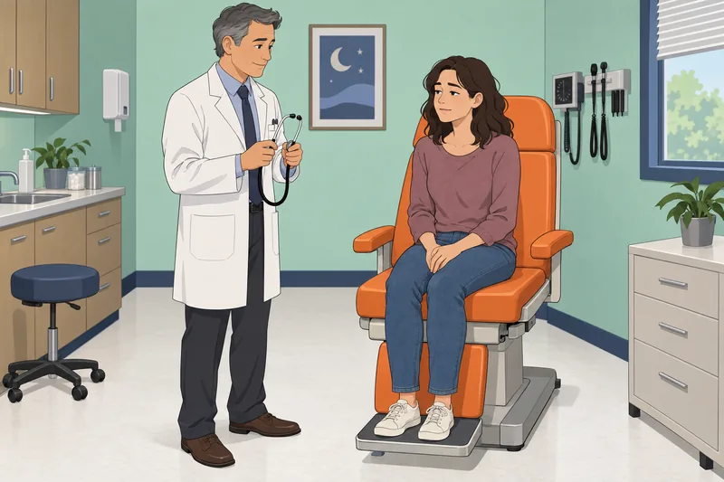 Snore Quiz shows a clinic breathing assessment.