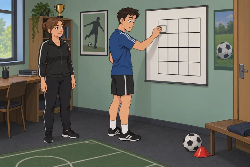 Quiz de cuadrícula muestra una cuadrícula futbolística.