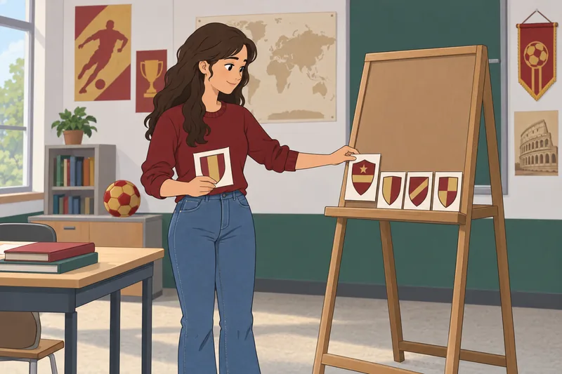 Quiz de escudos presenta una elección.