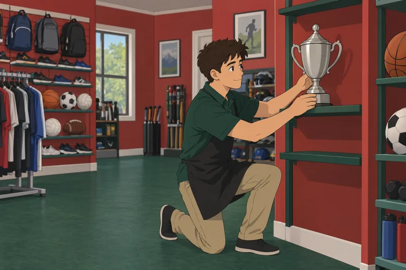 Soccer Player Quiz shows a trophy being shelved.