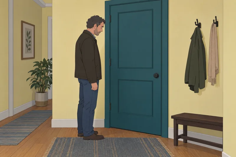 Social and Emotional loneliness lingers by a door.