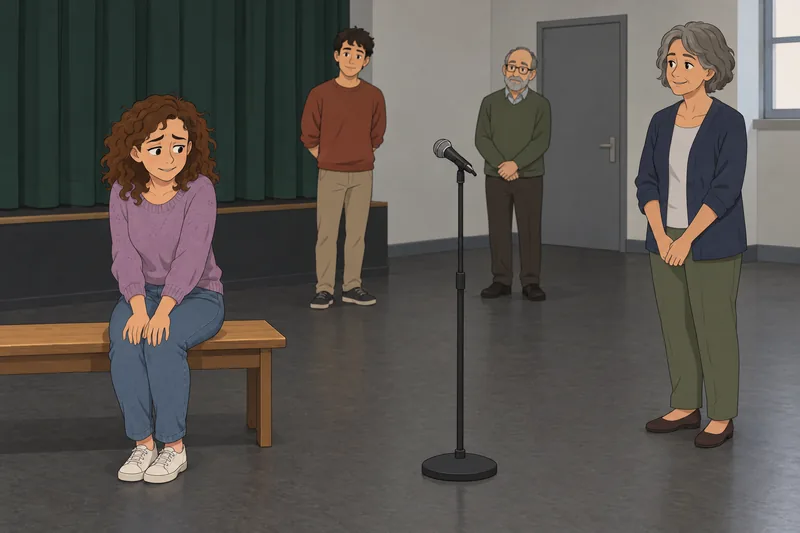 Social Avoidance and distress surround a microphone.