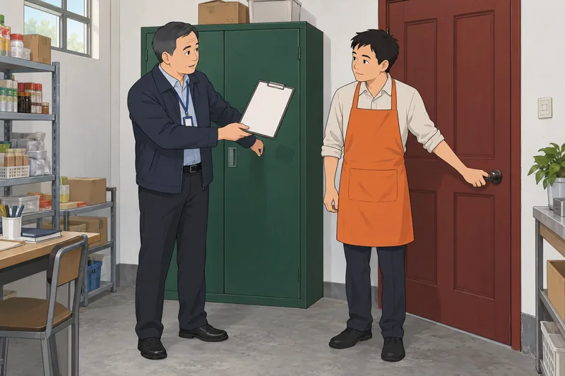 El cuestionario sobre crédito muestra una inspección comercial.