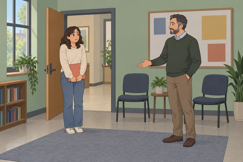 Social Interaction Anxiety appears before a classroom conversation.