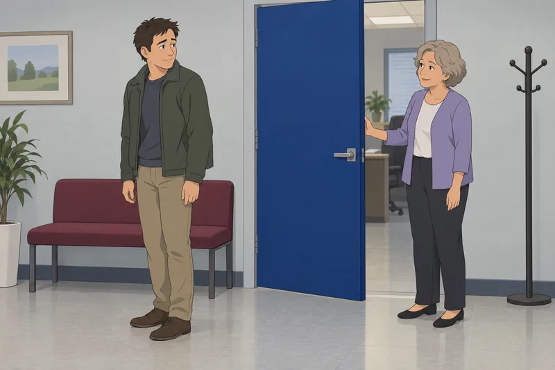 La escala de ansiedad acompaña un saludo incómodo.