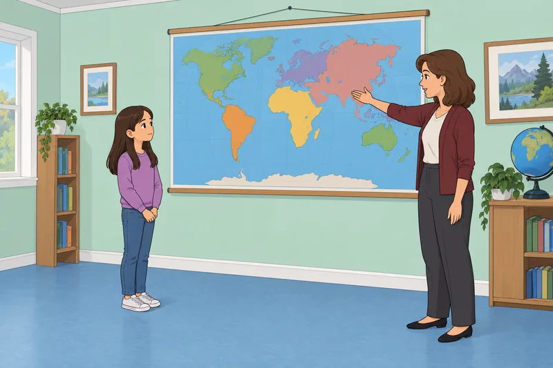 El cuestionario de Estudios muestra un mapa.
