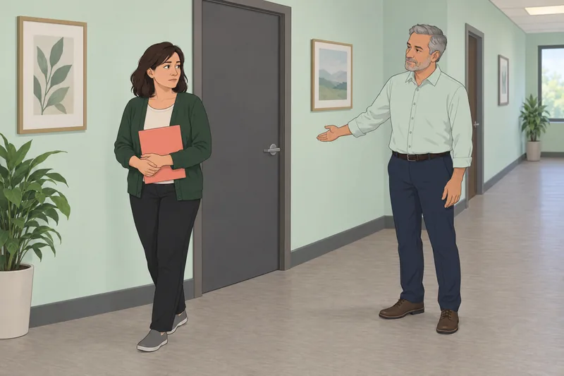 Sociopath Test: client pauses by a clinic door.