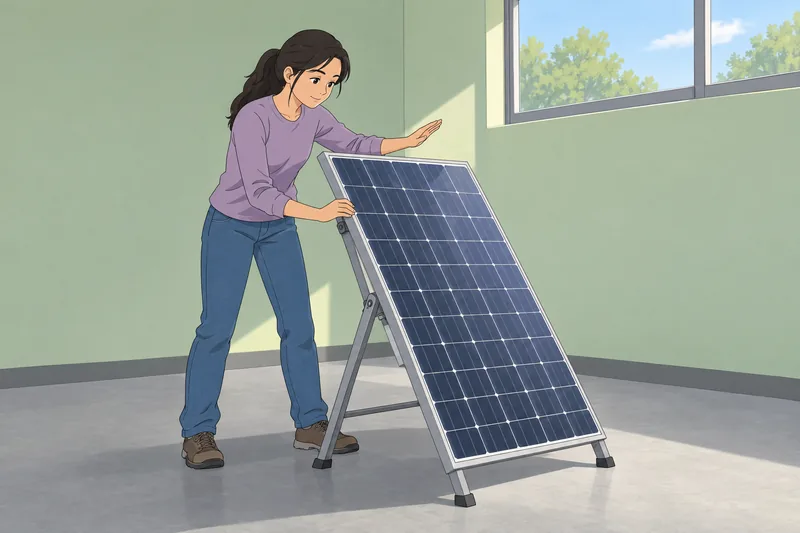 El cuestionario sobre energía muestra un panel.