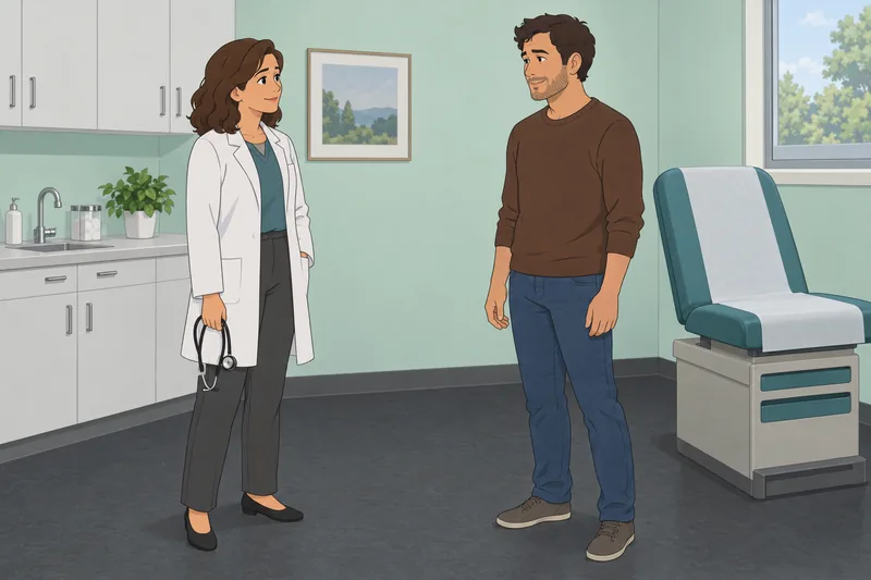 escala de evaluación aparece en una clínica.