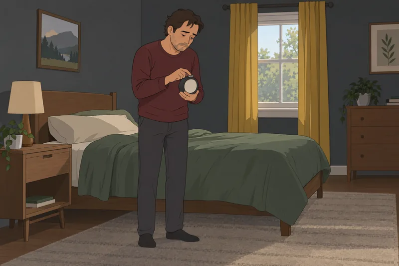 Somatized Mental Disorders beside a plain alarm clock.