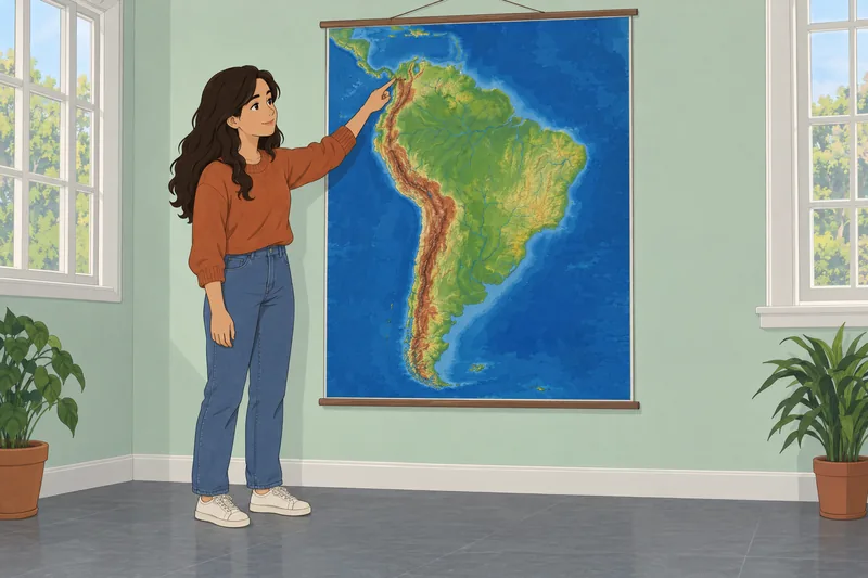 Ilustración del cuestionario sobre el mapa físico.