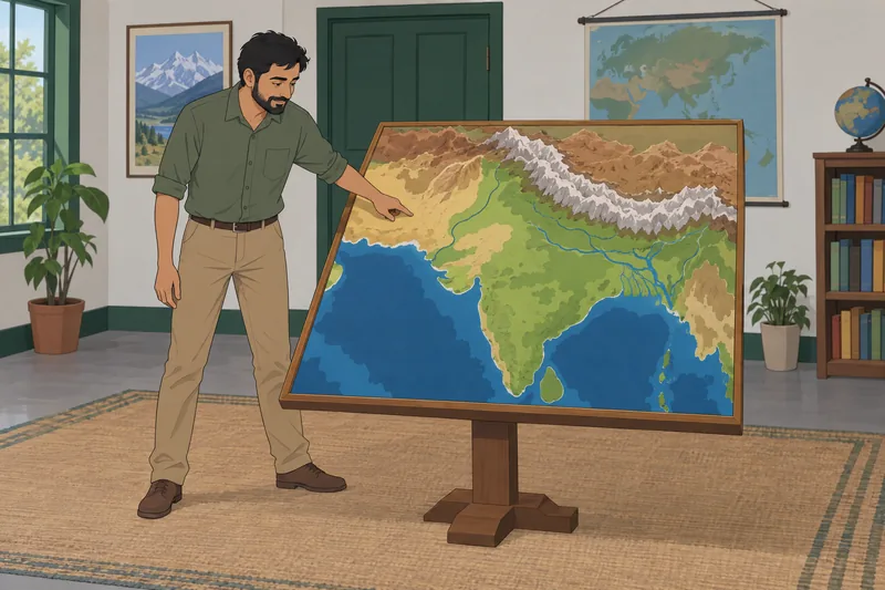 El cuestionario sobre el relieve aparece claramente.