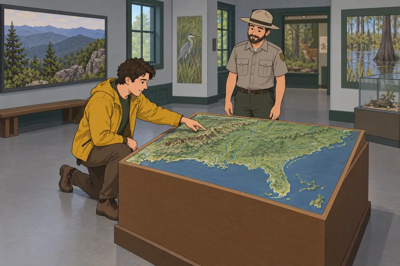 Southeast States Quiz shows a terrain model.