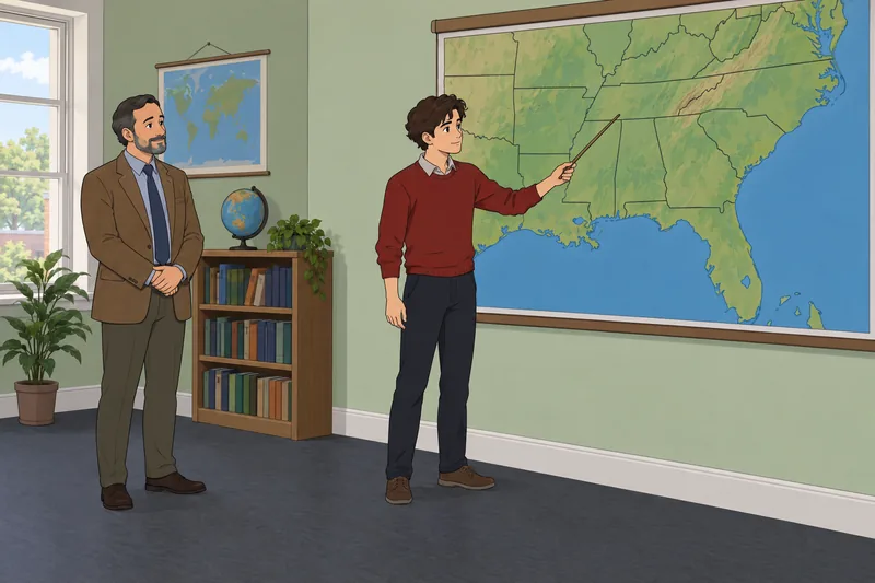 Southeast States Quiz shows a student tracing coastlines.