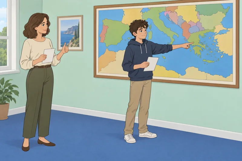 El cuestionario sobre el mapa se resuelve.