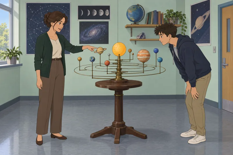 Space Trivia Quiz guides a classroom astronomy lesson.