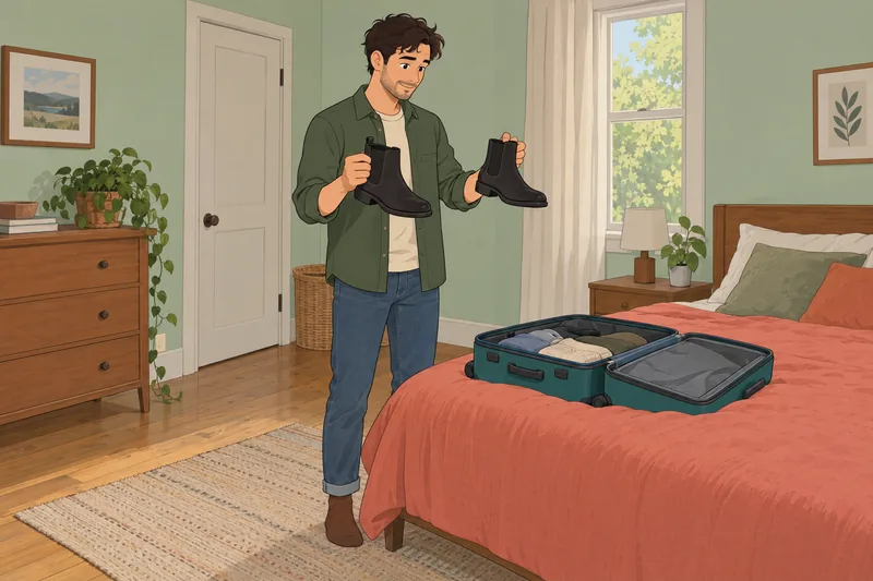 El cuestionario sobre ropa muestra botas.