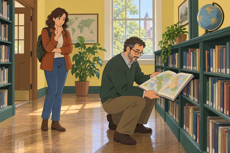 Spanish Speaking Countries atlas review in a library.