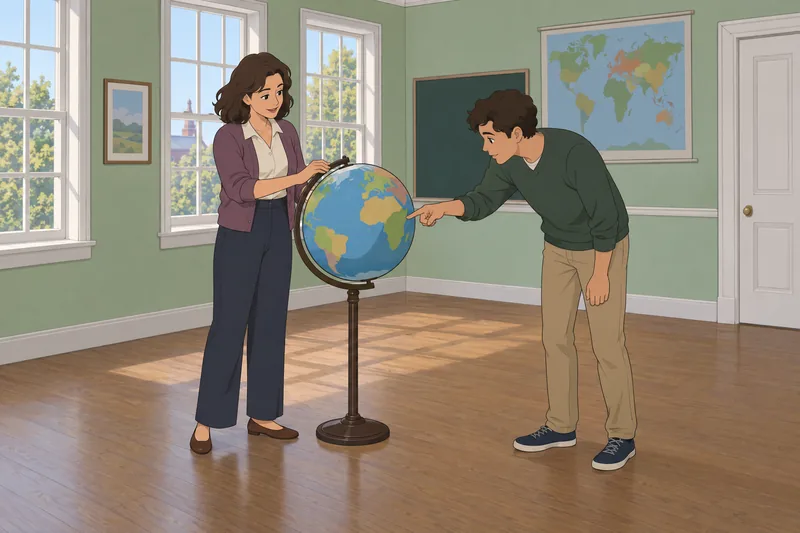 Spanish Speaking Countries capitals practice beside a globe.