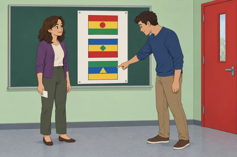 El cuestionario sobre las banderas ocupa un panel.