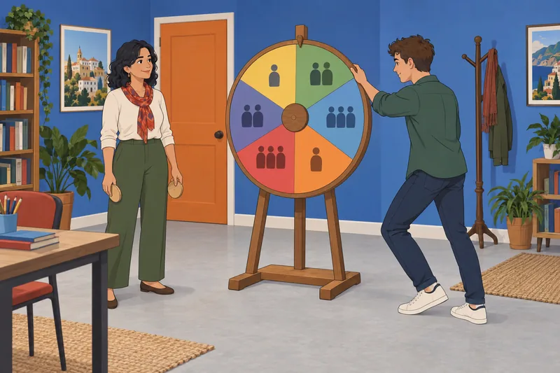 Spanish Subject Pronouns guide a standing wheel exercise.