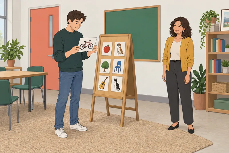 El cuestionario de vocabulario presenta imágenes cotidianas.
