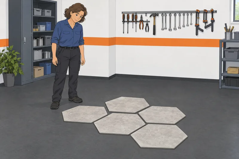 cuestionario de percepción muestra baldosas ordenadas.