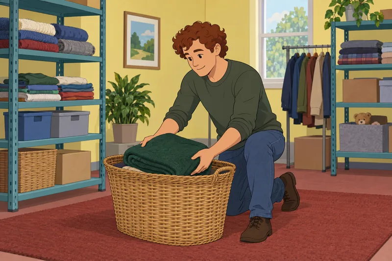 Spiritual Personality Questionnaire depicts a volunteer donating blanket.