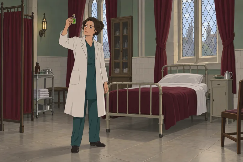 St Mungo's Hospital appears in a quiet ward.