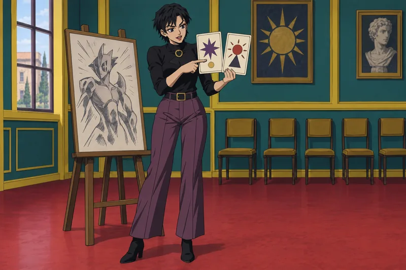 Stand Quiz shows a fan comparing ability cards.