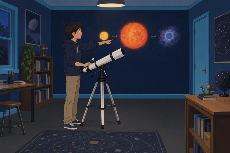 El cuestionario sobre estrellas muestra una observación.