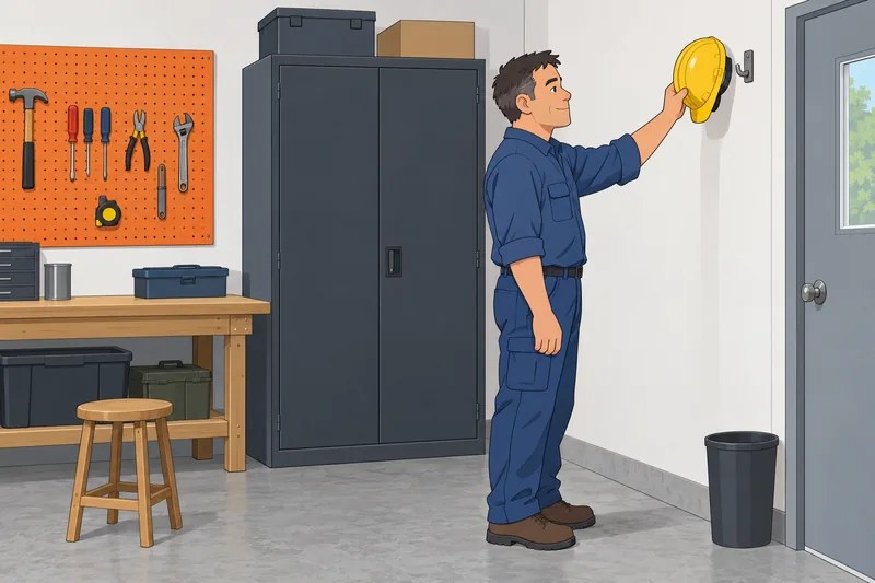 estado de seguridad durante una revisión del taller.