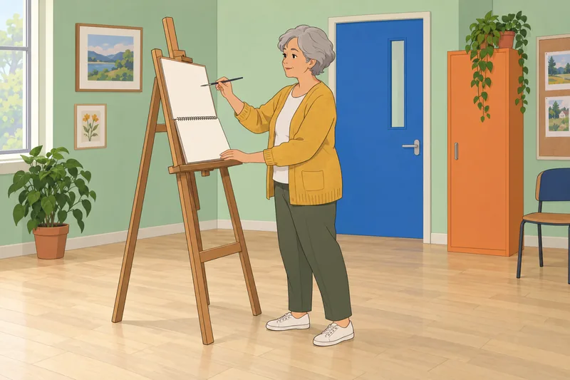 Aging Construction Strategies shows an older woman learning.