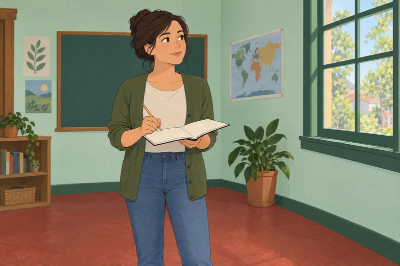 cuestionario de flujo: adulto mira un cuaderno.