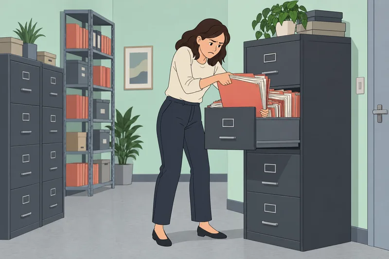Stress in the workplace quiz shows filing strain.