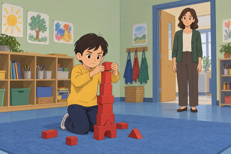 Strong-Willed Child Quiz: a child builds with purpose.