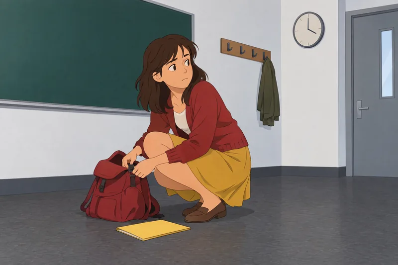 escala de procrastinación: una estudiante retrasa su tarea.