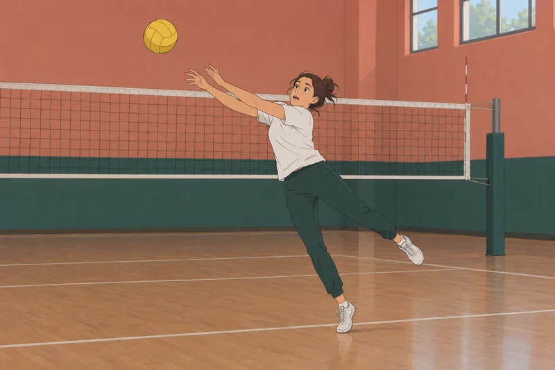 Cognitive Errors in a delayed volleyball set.