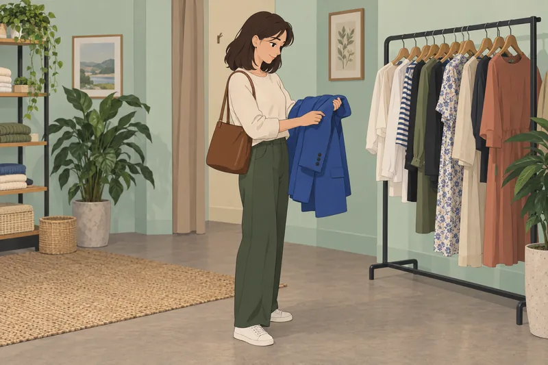 Quiz de íconos muestra elegir un blazer.
