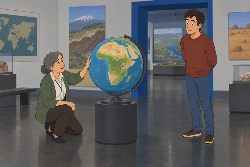 Sub-Saharan Africa Map knowledge guides a globe lesson.