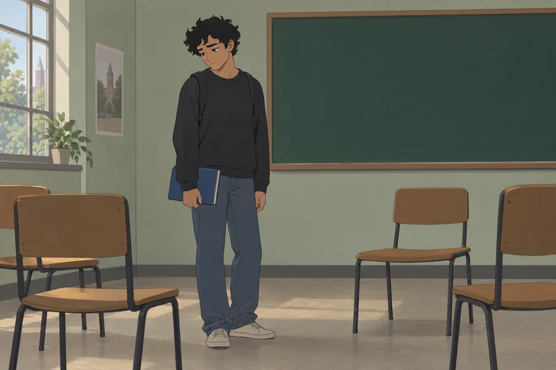 Subjective Alienation From shows a student pausing.