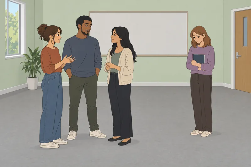 escala de ostracismo: una estudiante queda aparte.