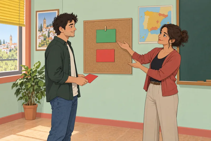 El cuestionario sobre el presente guía una elección.
