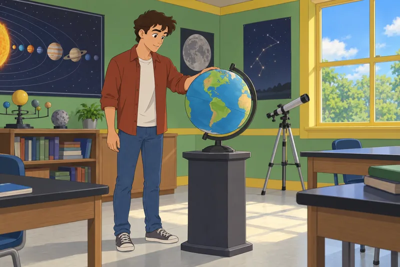 Summer Quiz shows a learner beside a globe.