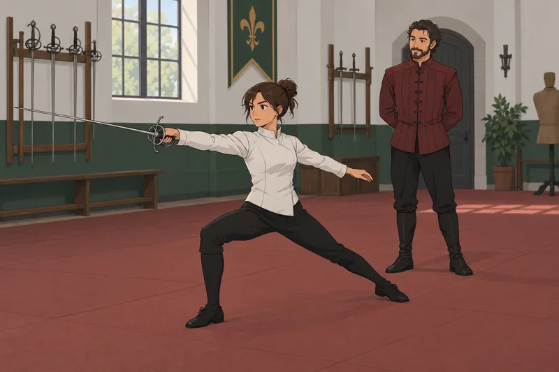 Sword Quiz shows controlled rapier practice.
